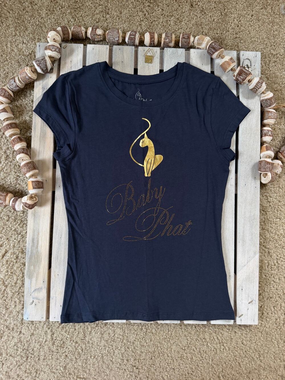 Baby Phat Blue & Gold Short Sleeve T Shirt